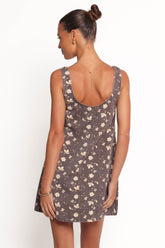 Abbott Mini Dress - Brown Floral